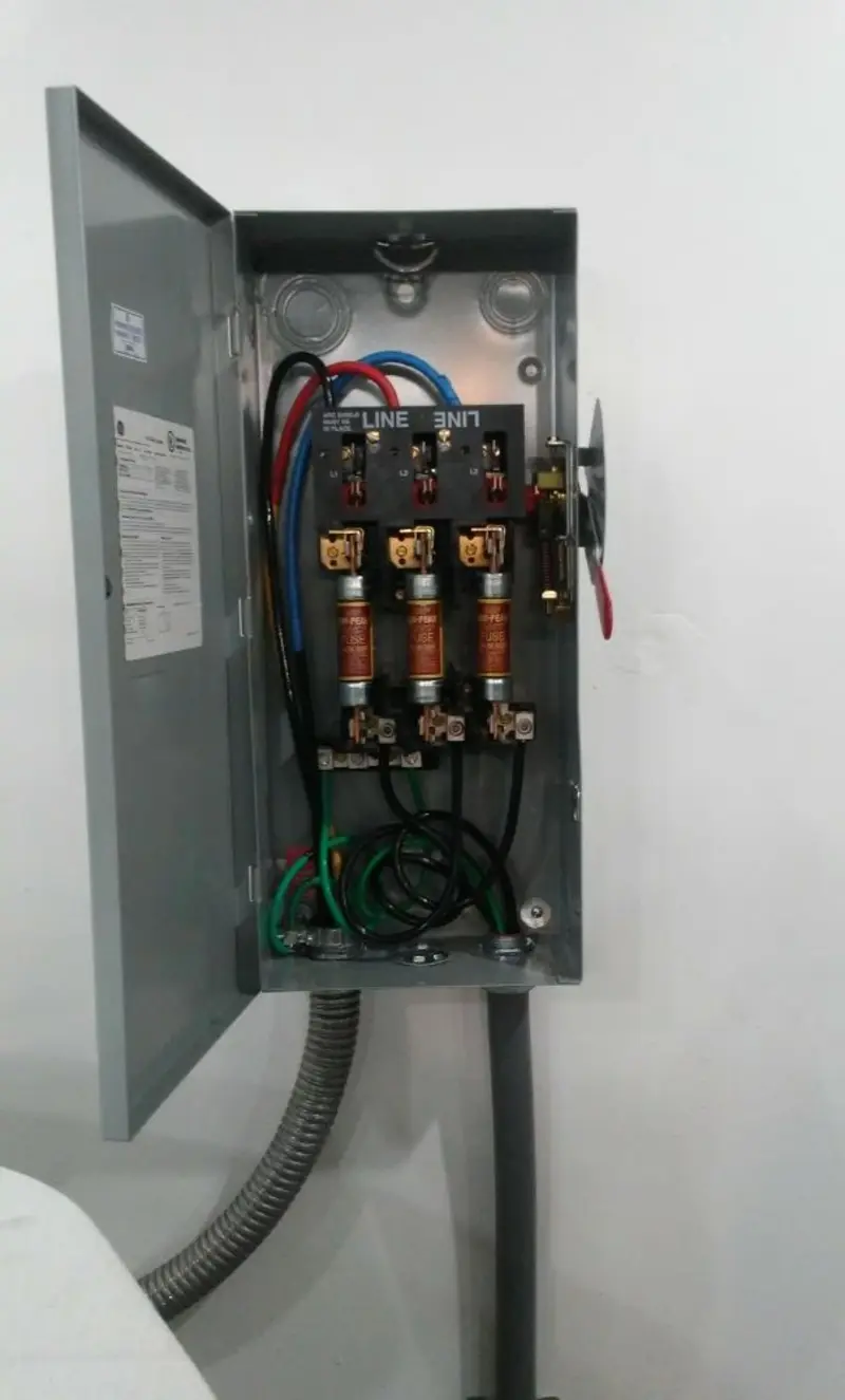 Three-phase disconnect switch installed for Electrical Wiring & Rewiring in Allamuchy